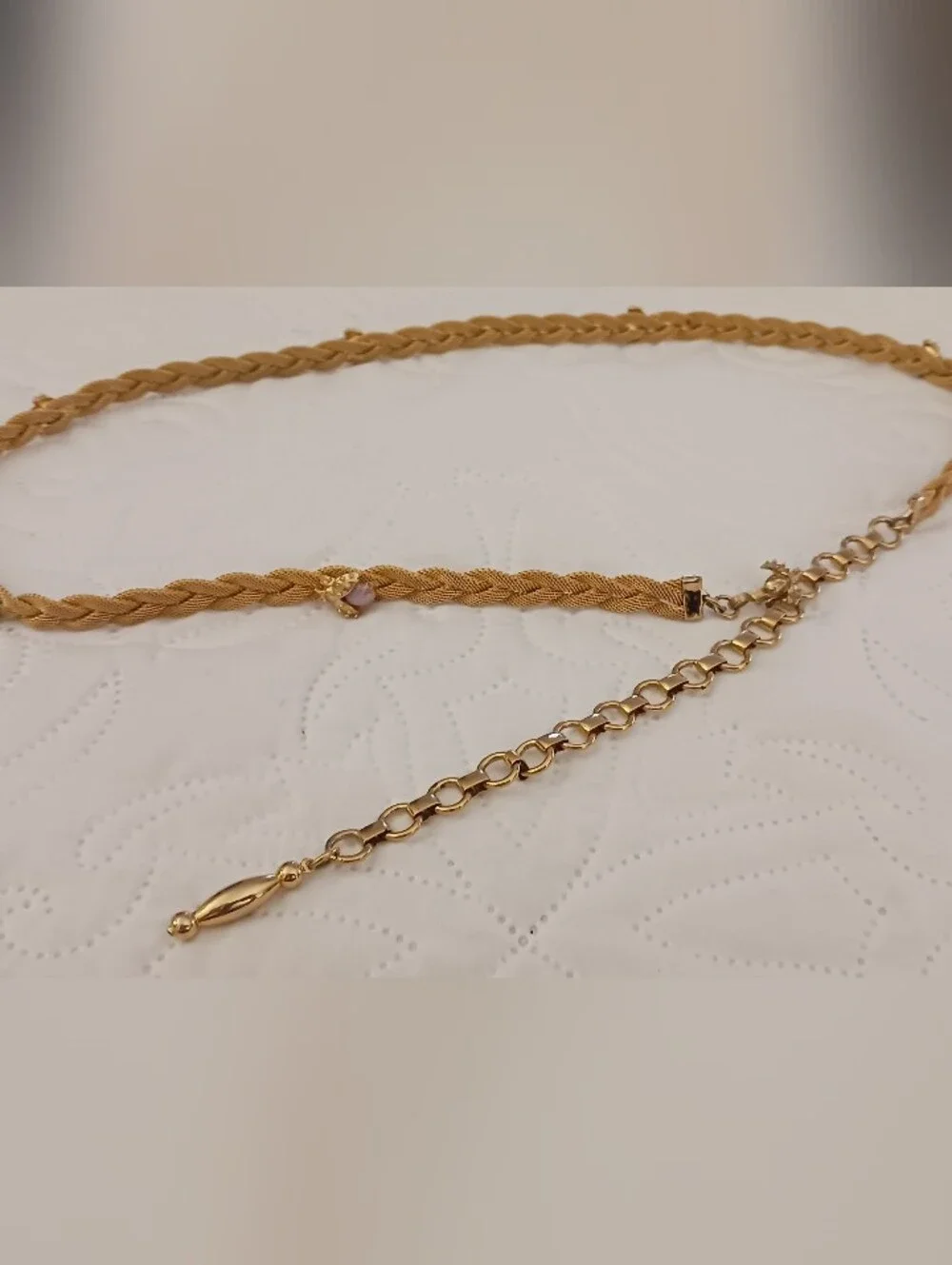 Waist Chain Belly Belt Goldtone With Multicolor Ladybug Accents